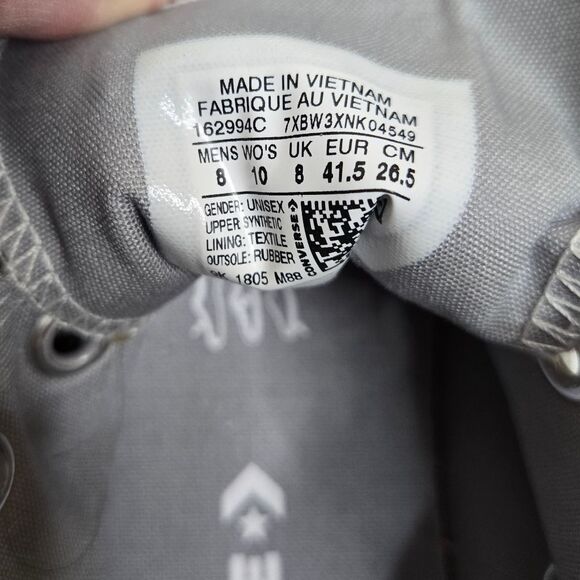 NEW Converse All Star CTAS silver glitter bling low oxford sneaker shoe 10/8 - Picture 7 of 8